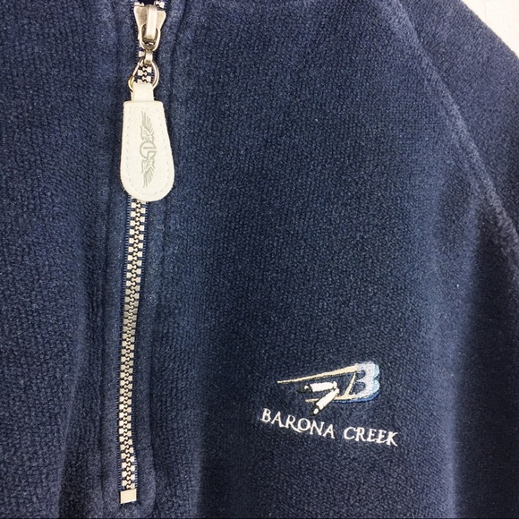 Straight Down Zip Up Pullover | Navy down Pullover - Picture 2 of 8